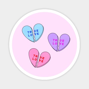 Broken Candy Heart Trio Magnet